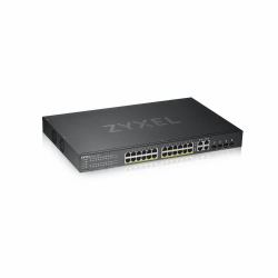 Zyxel GS1920-24HPv2 Géré L2/L3/L4 Gigabit Ethernet [10/100/1000] Connexion Ethernet, supportant l'alimentation via ce port [PoE] Noir 