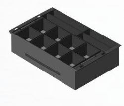 apg Solutions 20466PAC tiroirs caisse Synthétique ABS Noir 