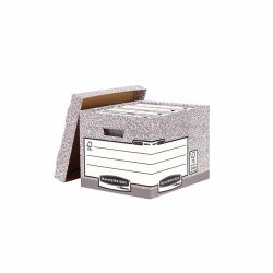 Bankers Box System Heavy Duty Storage Box Grey Pack of 10 - Version UK