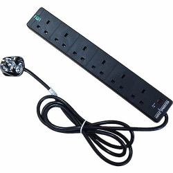 cablenet CNL 6W UK 13A SURGE PROTECT Bk 10M Lead