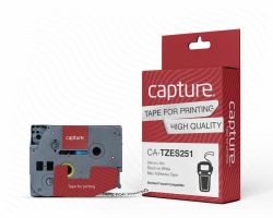 Capture CA-TZES251 ruban d'étiquette Noir sur blanc 