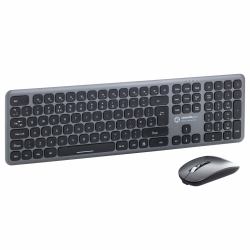 connektgear 24-0238 clavier Souris incluse maison/bureau RF sans fil QWERTY Anglais Argent, Noir  - Version UK