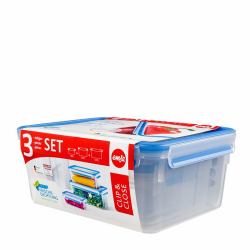 EMSA 508567 boîte hermétique alimentaire Rectangulaire Transparent 3 pièce[s] 