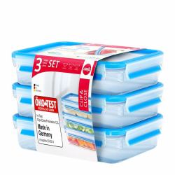 EMSA 515645 boîte hermétique alimentaire Rectangulaire 1,2 L Transparent 3 pièce[s] 