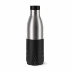EMSA Bludrop Sleeve N3111100 gourde Utilisation quotidienne 700 ml Acier inoxydable Noir, Acier inoxydable 