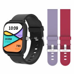 Entity AERO SMARTWATCH BERRY AND LILAC 5,11 cm [2.01"] TFT 48.7 mm Numérique 240 x 296 pixels Écran tactile Noir 