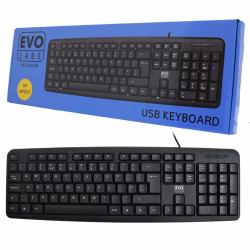 Evo Labs KD-101LUK clavier Bureau USB QWERTY Anglais britannique Noir  - Version UK