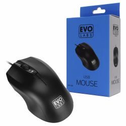 Evo Labs MO-128 souris Bureau Ambidextre USB Type-A Optique 800 DPI 