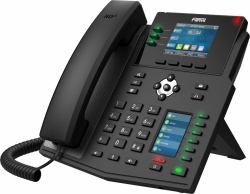 Fanvil X4U V2 téléphone fixe Noir 12 lignes LCD Wifi 