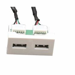 full Garbot FA-2420-2USB[A]-F/F-PH-20CM prise de courant Blanc 