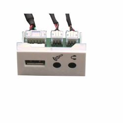 full Garbot FA-2420-USB-MIC-PHJ-F/F-PH-20 prise de courant Blanc 