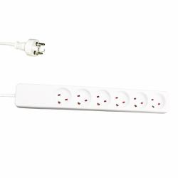 Garbot 24155124-3EE multiprise 3 m 6 sortie[s] CA Intérieure Blanc 