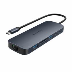 HYPER HD4006GL hub & concentrateur USB 3.2 Gen 1 [3.1 Gen 1] Type-C 10000 Mbit/s Bleu, Gris 