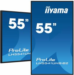 iiyama LH5541UHS-B2 Écran d'affichage dynamique En forme de kiosk 138,7 cm [54.6"] LCD 500 cd/m² 4K Ultra HD Noir Intégré dans le processeur 24/7 