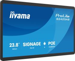 iiyama ProLite S2425AS-B1P Écran plat de signalisation numérique 60,5 cm [23.8"] LCD Wifi 500 cd/m² Full HD Noir Intégré dans le processeur Android 24/7 