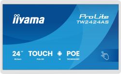 iiyama TW2424AS-W3P Écran d'affichage dynamique Écran plat interactif 60,5 cm [23.8"] LCD Wifi 450 cd/m² Full HD Blanc Écran tactile Intégré dans le processeur Android 24/7 