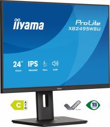 iiyama ProLite XB2495WSU-B1 écran plat de PC 61,2 cm [24.1"] 1920 x 1200 pixels WUXGA LCD Noir 