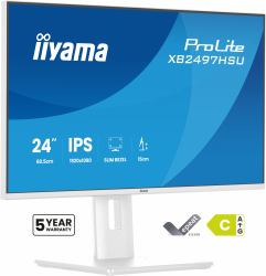 iiyama ProLite XB2497HSU-W1 écran plat de PC 60,5 cm [23.8"] 1920 x 1080 pixels Full HD LED Blanc 