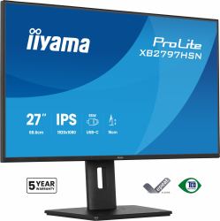 iiyama ProLite XB2797HSN-B1 écran plat de PC 68,6 cm [27"] 1920 x 1080 pixels Full HD LCD Noir 