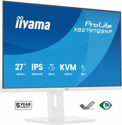 iiyama ProLite XB2797QSNP-W1 écran plat de PC 68,6 cm [27"] 2560 x 1440 pixels Quad HD LCD Blanc 