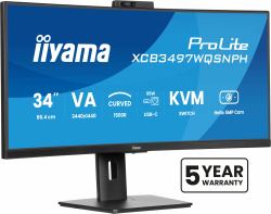 iiyama ProLite XCB3497WQSNPH-B1 écran plat de PC 86,4 cm [34"] 3440 x 1440 pixels UltraWide Quad HD LED Noir 
