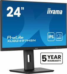 iiyama ProLite XUB2497HSN-B2 écran plat de PC 60,5 cm [23.8"] 1920 x 1080 pixels Full HD LED Noir 