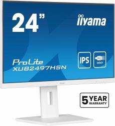 iiyama ProLite XUB2497HSN-W1 écran plat de PC 60,5 cm [23.8"] 1920 x 1080 pixels Full HD LED Blanc 