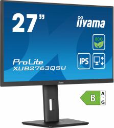 iiyama ProLite XUB2763QSU-B1 écran plat de PC 68,6 cm [27"] 2560 x 1440 pixels Quad HD LED Noir 