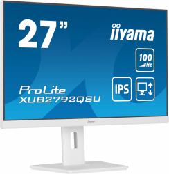 iiyama ProLite XUB2792QSU-W6 écran plat de PC 68,6 cm [27"] 2560 x 1440 pixels Quad HD LED Blanc 