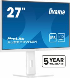iiyama ProLite XUB2797HSN-W2 écran plat de PC 68,6 cm [27"] 1920 x 1080 pixels Full HD LED Blanc 