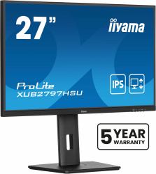 iiyama ProLite XUB2797HSU-B2 écran plat de PC 68,6 cm [27"] 1920 x 1080 pixels Full HD LED Noir 