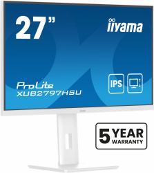 iiyama ProLite XUB2797HSU-W2 écran plat de PC 68,6 cm [27"] 1920 x 1080 pixels Full HD LED Blanc 