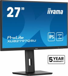 iiyama ProLite XUB2797QSU-B2 écran plat de PC 68,6 cm [27"] 2560 x 1440 pixels Quad HD LED Noir 