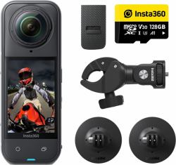 Insta360 X5 Motorcycle Bundle caméra pour sports d'action 72 MP 8K Ultra HD 25,4 / 1,28 mm [1 / 1.28"] Wifi 500 g 