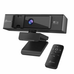 j5create JVCU435-N Webcam USB™ 4K Ultra HD avec télécommande de zoom numérique 5x 