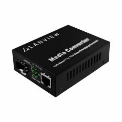 Lanview LVN-MED-SFP+-10GB-X convertisseur de support réseau Multimode Noir 