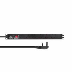 Lanview LVR-3MUK-SW-UK6 unité de distribution d'énergie 6 sortie[s] CA 1U Noir 