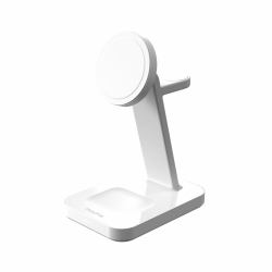 mophie Snap+ 3-in-1 Wireless Charge Stand Casque, Smartphone, Smartwatch Blanc USB Recharge sans fil Charge rapide Intérieure 