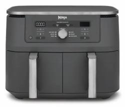 Ninja DZ400EU friteuse Double 9,5 L Autonome 2470 W Friteuse d’air chaud Gris 
