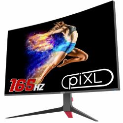 piXL CM32GF5 écran plat de PC 81,3 cm [32"] 1920 x 1080 pixels Full HD Noir, Rouge 