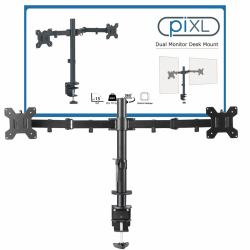 piXL DOUBLE ARM support d'écran plat pour bureau 68,6 cm [27"] Noir 