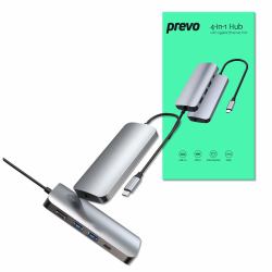 PREVO 501R station d'accueil Avec fil USB 3.2 Gen 1 [3.1 Gen 1] Type-C Argent 