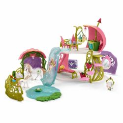 schleich BAYALA Maison-fleur pailletée avec licornes, lac et écurie 