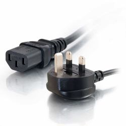 C2G Cordon d'alimentation RU AWG 16 [IEC320C13 à BS 1363] de 2 M 