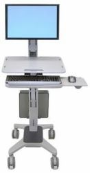 Ergotron WorkFit C-Mod, Single Display Sit-Stand Workstation 68.6 cm [27"] Floor Grey (WORKFIT C-MOD LCD LD - SINGLE LD SIT-STAND WORKSTATION)