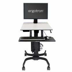 Ergotron WorkFit-C, Single HD Sit-Stand Workstation Black, Grey Multimedia cart (WORKFIT-C SINGLE HD - .)