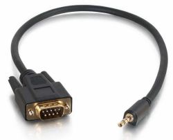 C2G 0.5m DB9 - 3.5mm m/m Noir (Legrand 0.5m Velocity[TM] DB9 Male to 3.5mm Male Adapter Cable [Lifetime warranty])