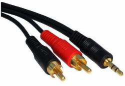 Cables Direct 3.5mm - 2xRCA, 3m audio cable Black, Red (3m Firewire 9 Pin to 4 Pin Cable)