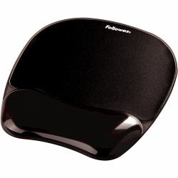 Fellowes 9112101 tapis de souris Noir (Fellowes Crystals Mouse Pad Wrist Support Black)