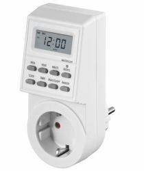 Microconnect GRUTIMER1 minuteur électrique Blanc Programmateur journalier/hebdomadaire (Digital day & week timer clock - 12- or 24h display - incl. back-up battery, child protection - Warranty: 300M)